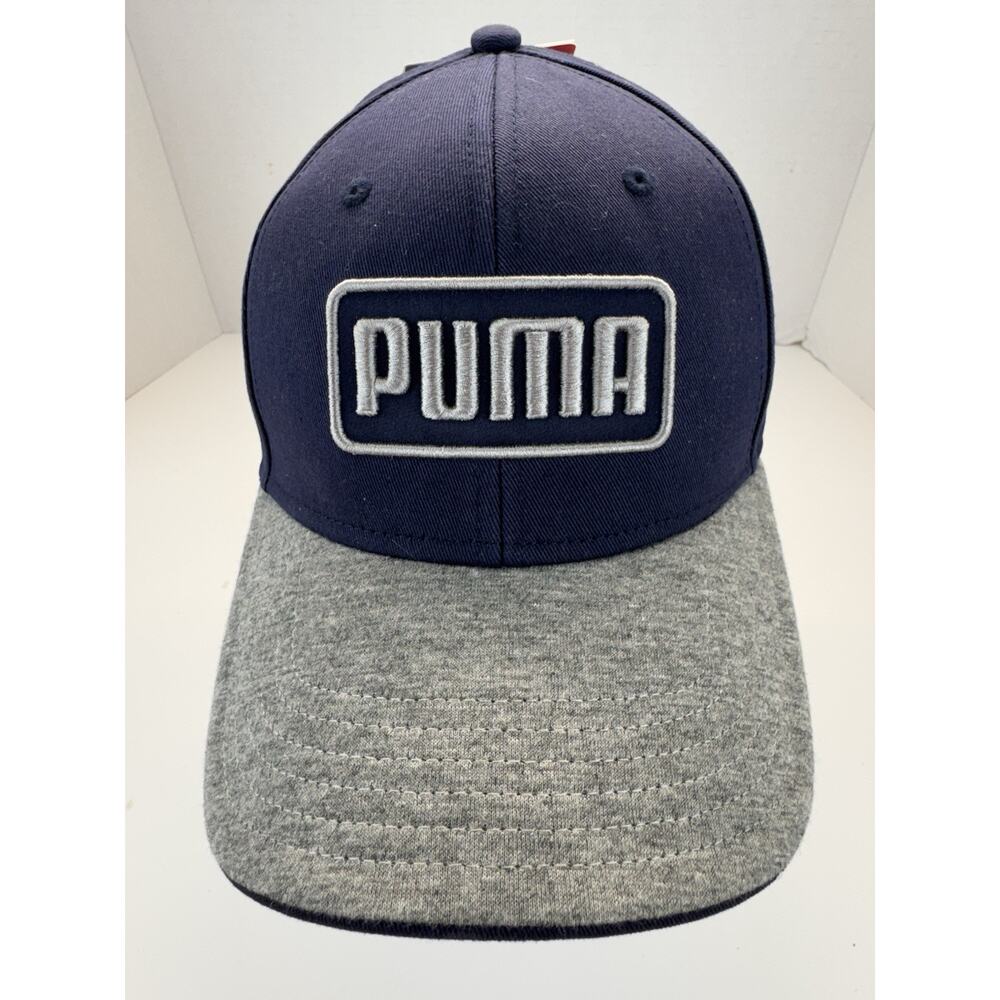Puma Greenskeeper II Cap‎ Peacoat Medium Gray Heather Adjustable Strap NEW